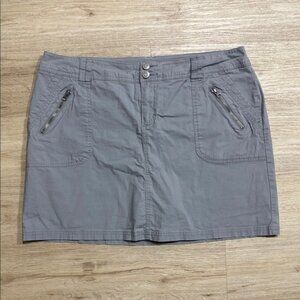 Lane Bryant Gray Skort Zipper Detail Built-in Shorts Skirt Size 16